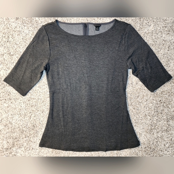 Ann Taylor Tops - NWOT Ann Taylor charcoal gray fitted top Med